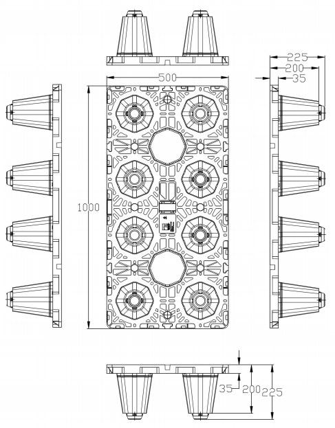 Rainwater Module dimension diagram